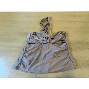 silver halter TIME AND TRU  swimsuit top tankini size medium 8-10